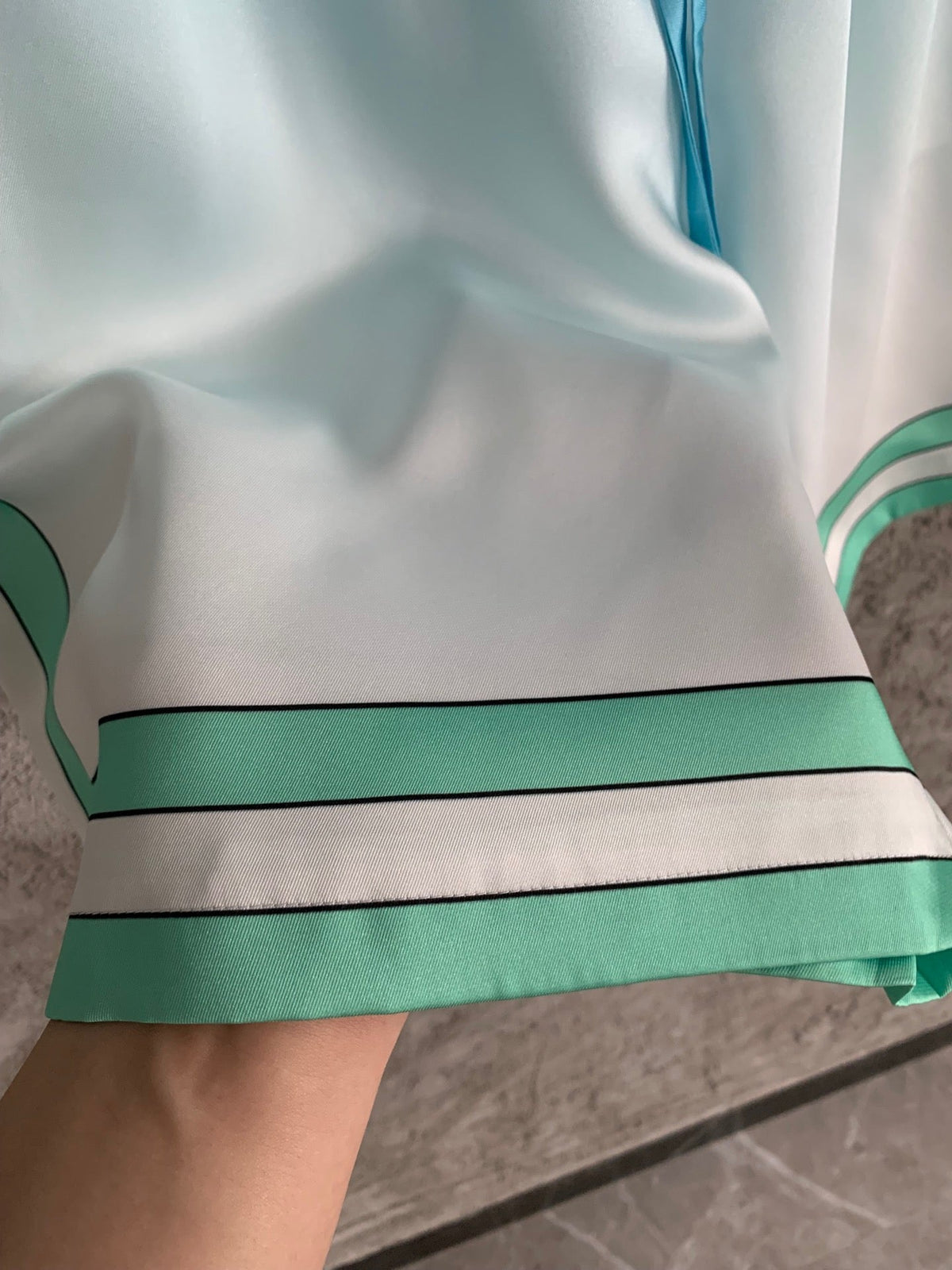 Green Silk Crest Drawstring - Men's