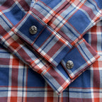 Blue Flannel Printed Sleeve Long-Sleeve - Men's