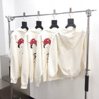 Cream Cotton Graphic Pullover - Men's