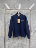 Black Cotton Tonal Crewneck - Men's