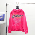 Pink Cotton Web Graphic Pullover - Men's