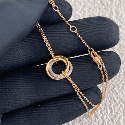 TRINITI BRACELET GOLD SILVER ROSE GOLD DIAMONDS