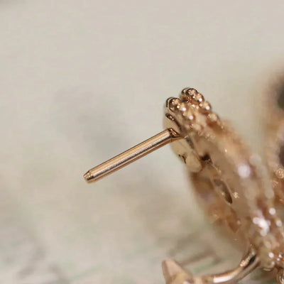 CLOVER MEDIUM 1 MOTIFS FUll DIAMOND EARRINGS