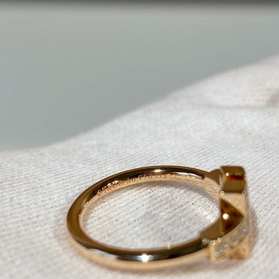 T WIRE MOP DIAMOND RING ROSE GOLD