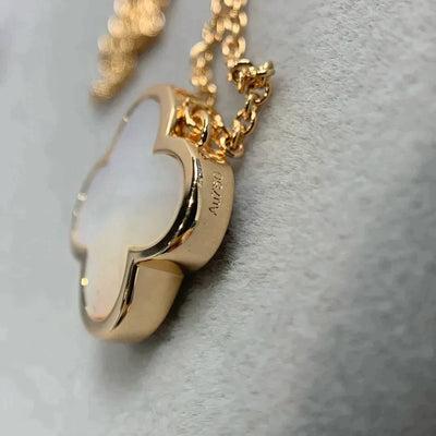 PURE CLOVER ROSE GOLD MOP NECKLACE