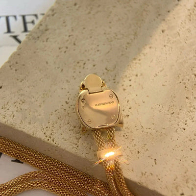 PANTHERE ROSE GOLD ONYX NECKLACE