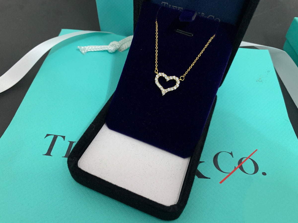 Large Diamond Heart Necklace – LUX VERSE Luxury Designer Fashion Outlet