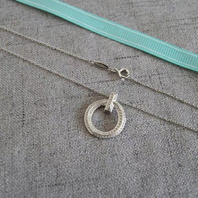 T TRUE DIAMOND PAVED NECKLACE
