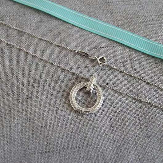 T TRUE DIAMOND PAVED NECKLACE