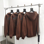 Brown Cotton Graphic Pullover - Men's