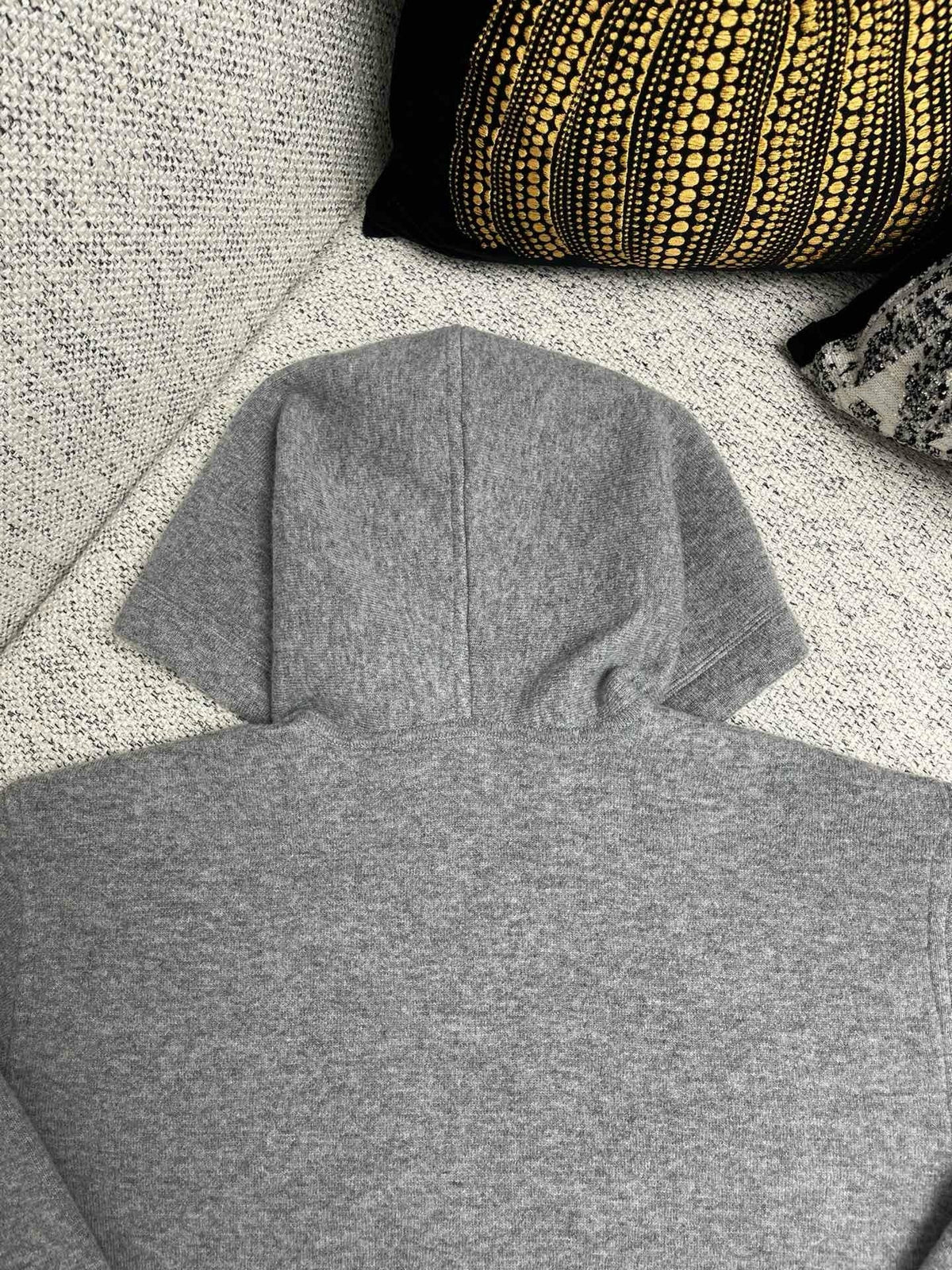 Grey Knit Monogram Zip-Through - Men's