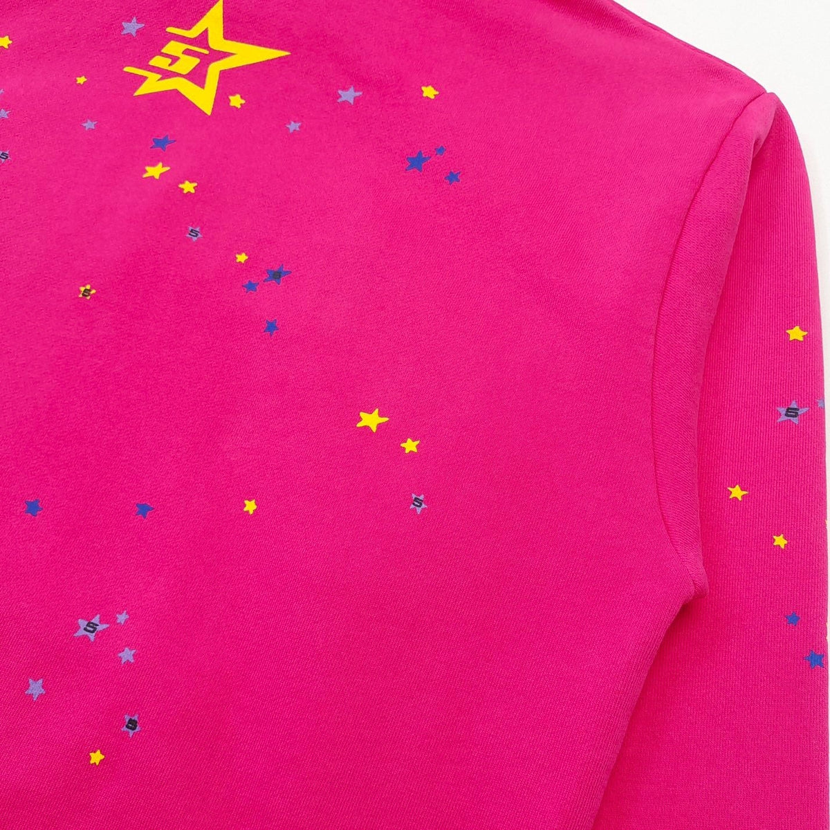 Pink Cotton Web Graphic Pullover - Men's
