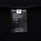 Black Cotton Chest Logo Pullover - Men's
