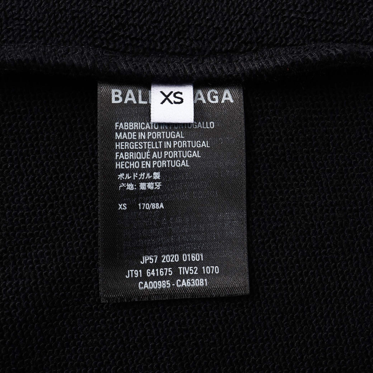 Black Cotton Chest Logo Pullover - Men's