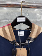 Black Cotton Check Lined Zip-Through - Men's