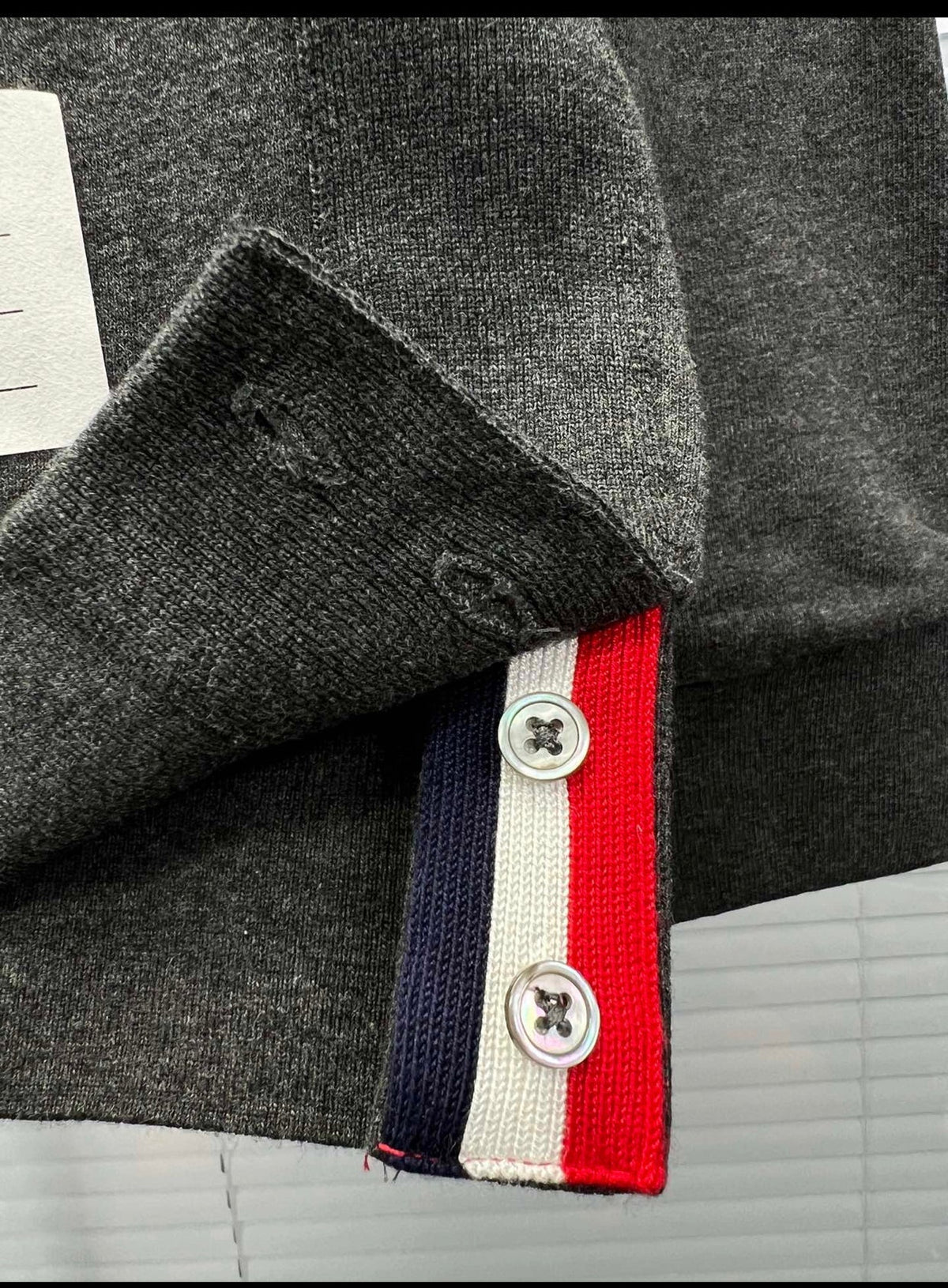 4-Bar Crewneck Navy Loopback - Men's