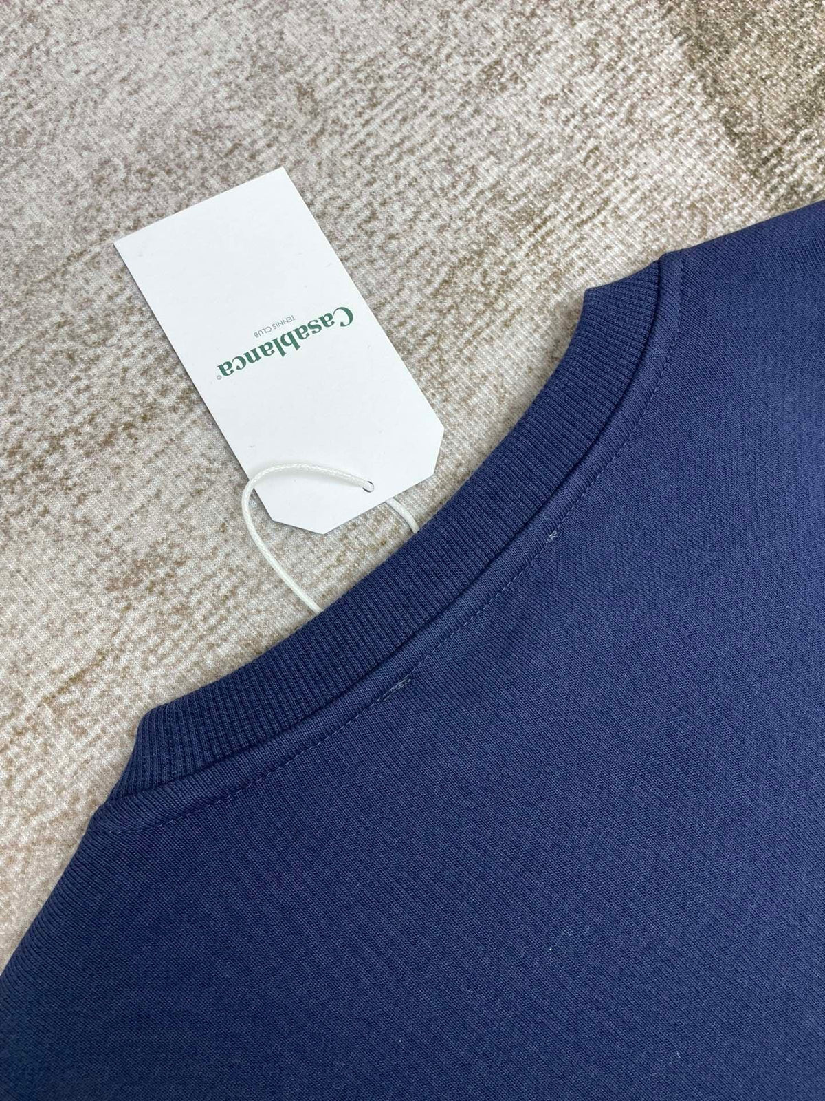 Navy Cotton Arch Graphic Crewneck - Men's