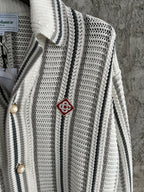 Pinstripe Silk Shirt - Men's