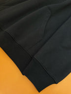 Black Cotton Bold Text Pullover - Men's