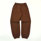Brown Cotton Graphic Joggers - Men's