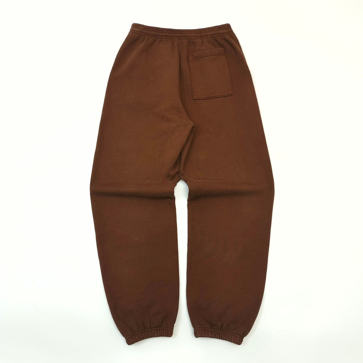 Brown Cotton Graphic Joggers - Men's