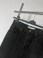Black Denim Anagram Straight - Men's