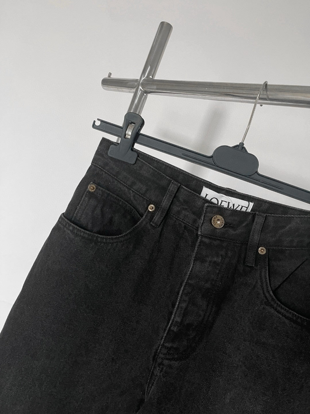 Black Denim Anagram Straight - Men's