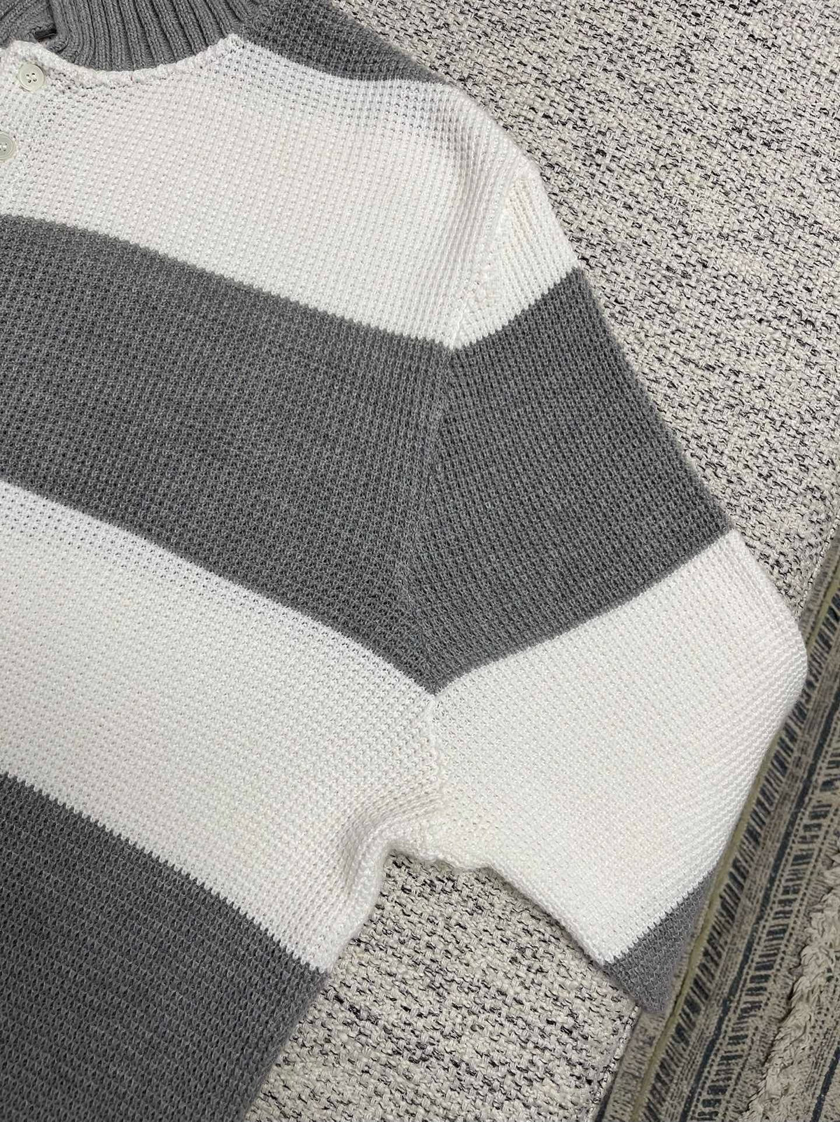 Grey Knit Argyle Long-Sleeve - Men's