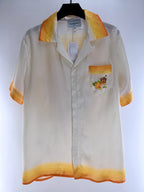 Orange Trim Silk Shirt - Men's