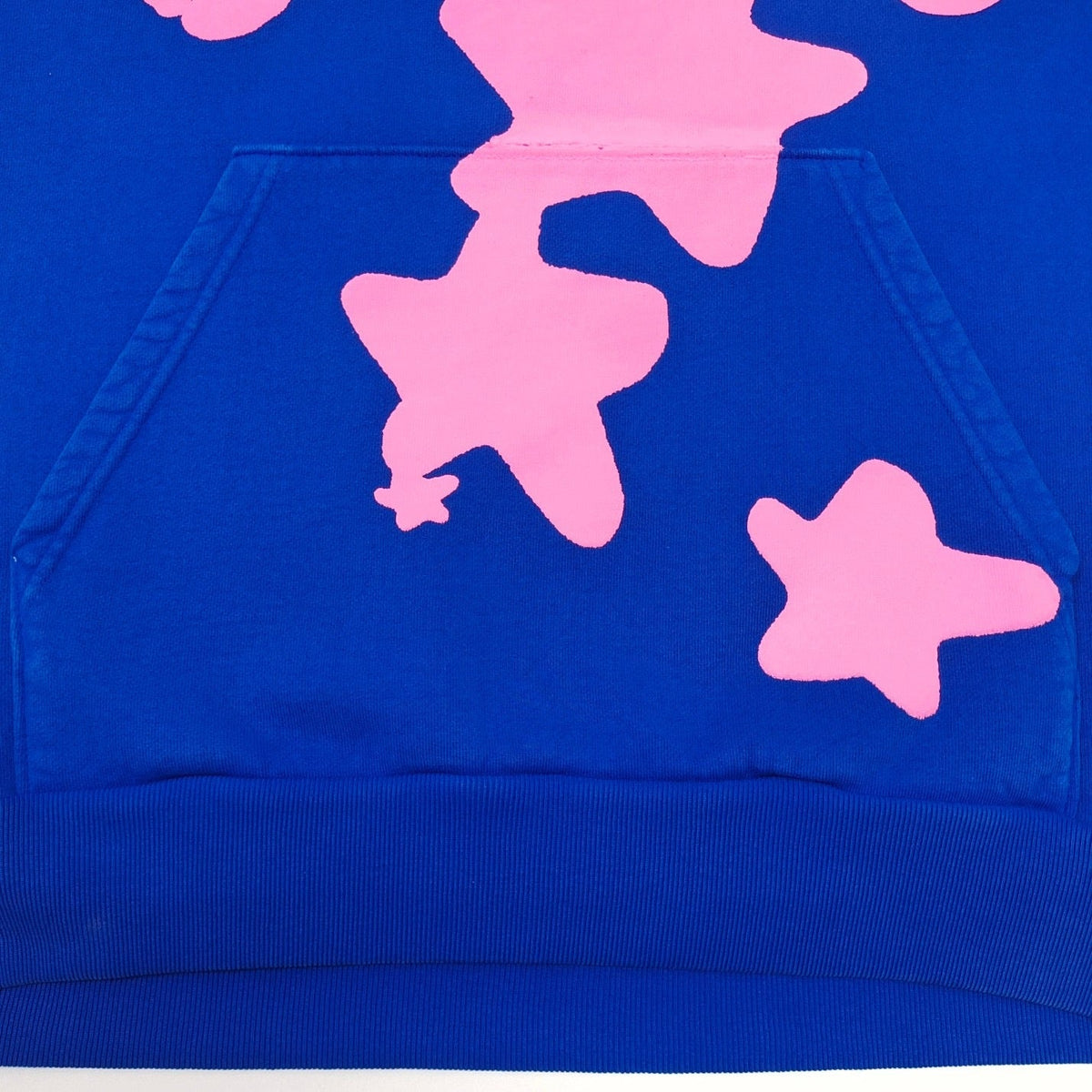 Blue Cotton Star Print Pullover - Men's