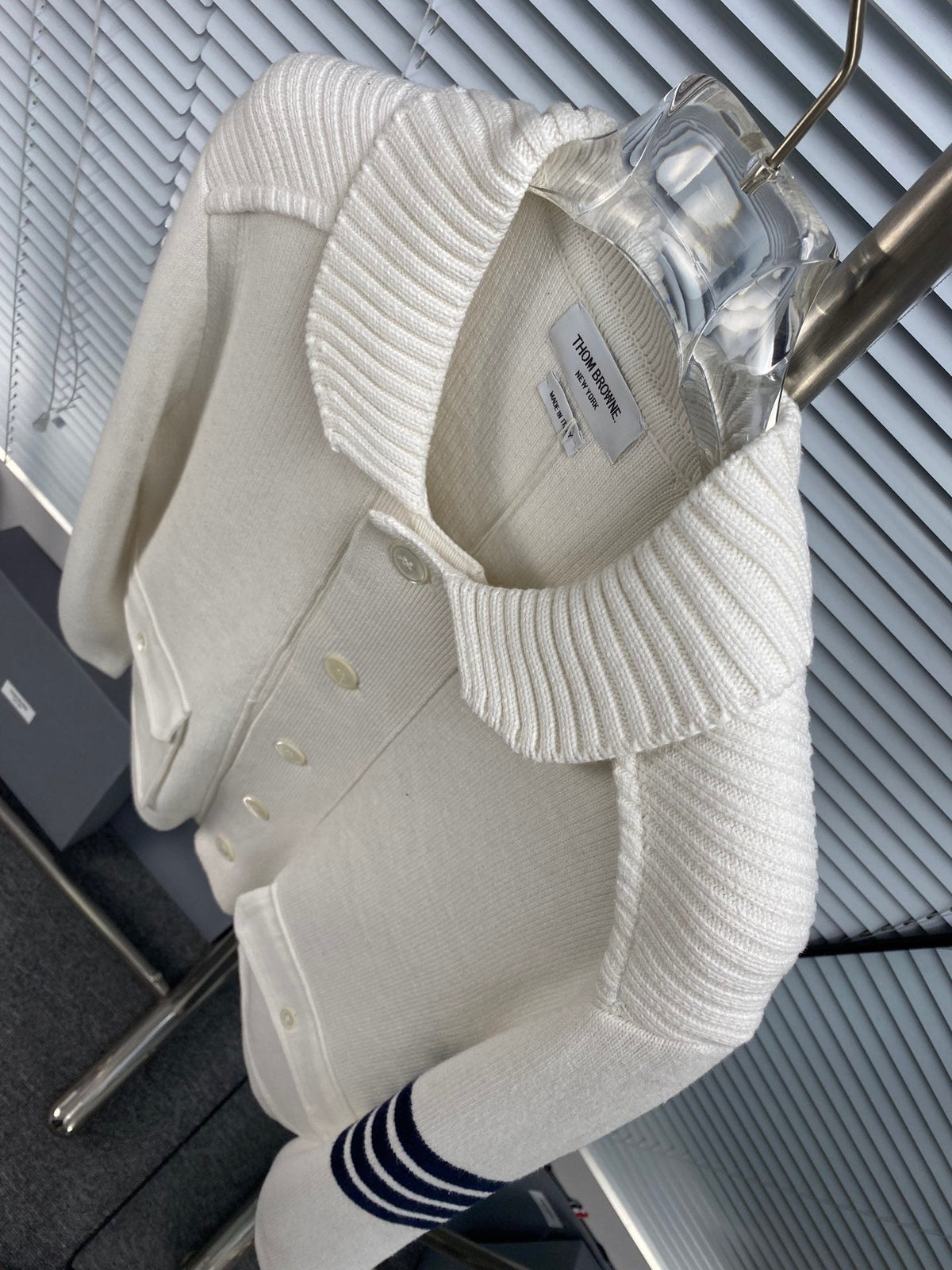 4-Bar Knit Jacket Grey - Men's