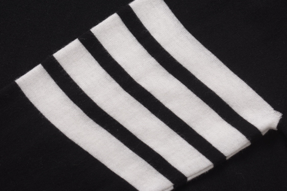 Grey Wool Four-Bar Crewneck - Men's
