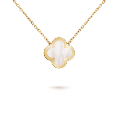 PURE CLOVER ROSE GOLD MOP NECKLACE