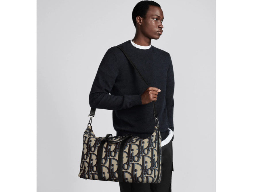 Black and Grey Duffle Bag
