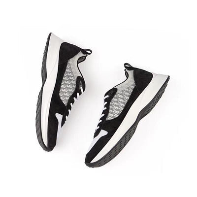 Black Mesh Colourblock Runner - Men's