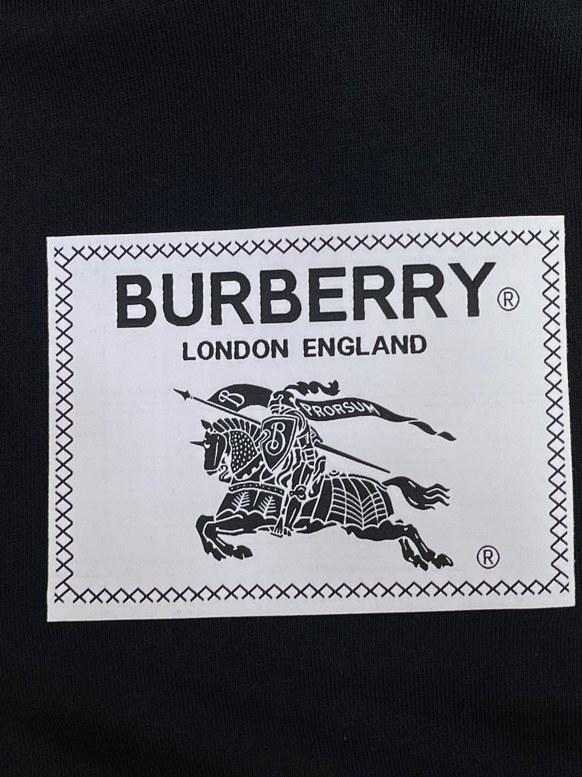 Black Cotton Logo Pullover - Men's