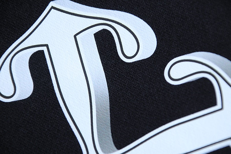 Black Cotton Arrow Logo Pullover - Men's