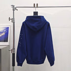 Navy Cotton Web Print Pullover - Men's