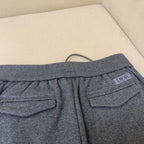 Grey Cotton Plain Joggers - Men's