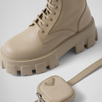 Monolith leather and Re-Nylon boots with pouch – monolith boots embody the hybrid soul – LUX VERSE Luxury Designer Fashion Outlet