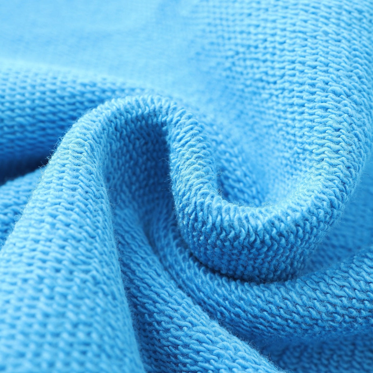 Blue Cotton Logo Pullover - Men's