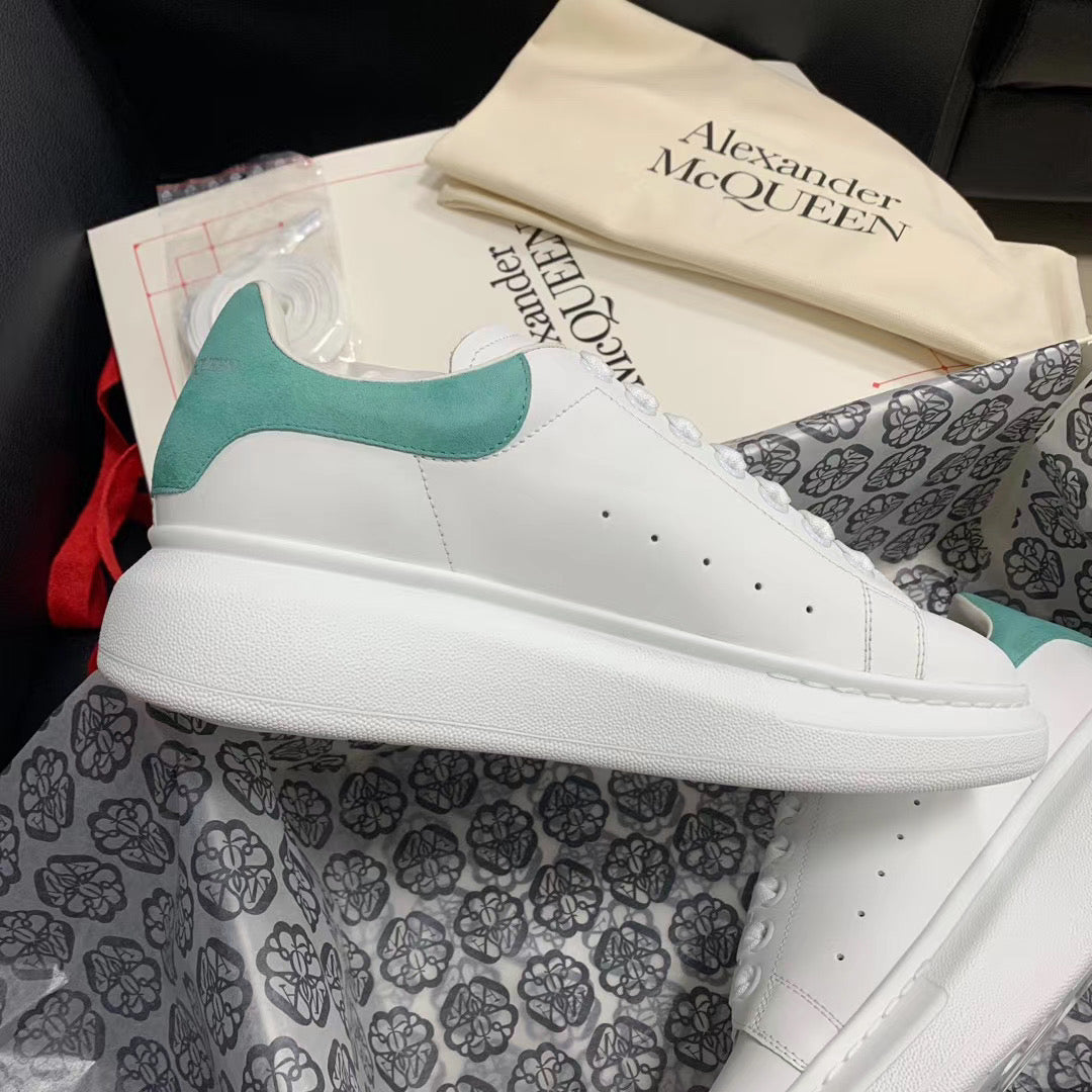 Oversized Mint Suede Tab Sneakers
