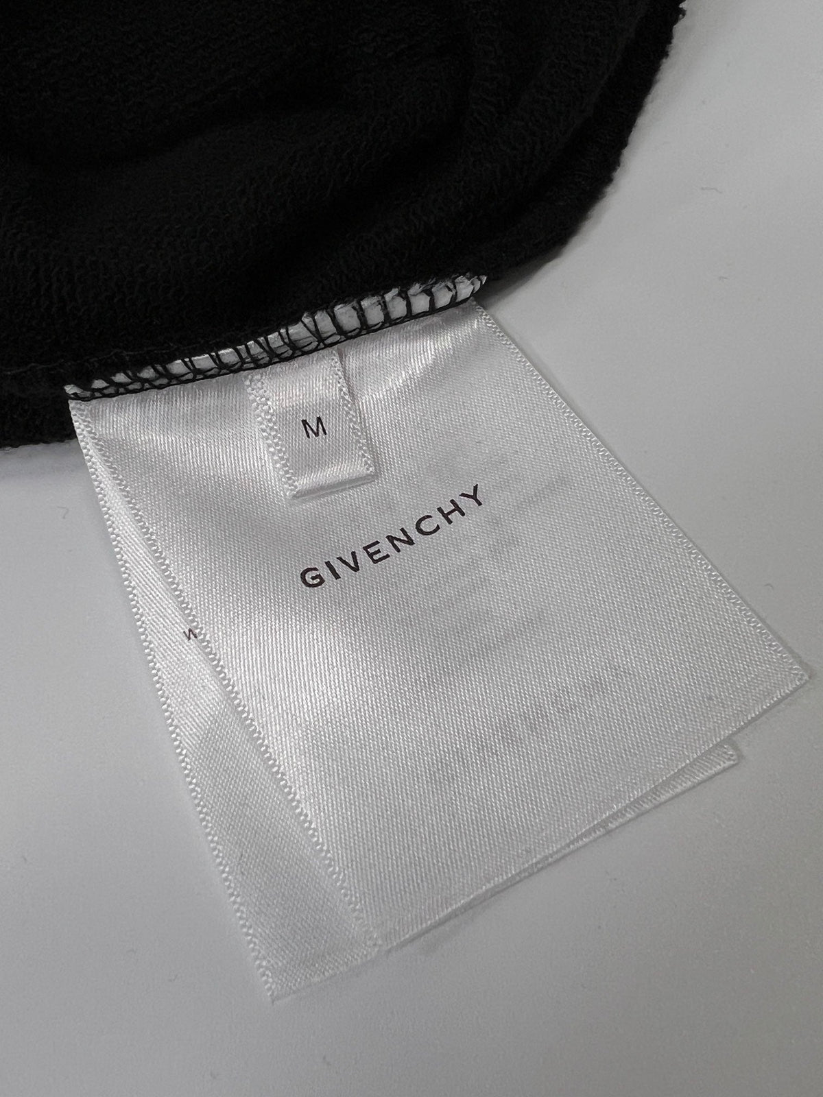 Black Cotton Text Logo Pullover - Men's