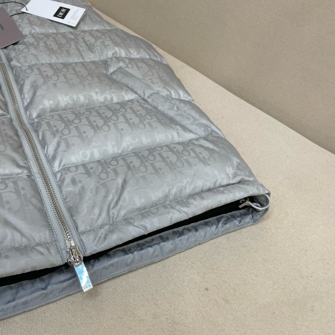 Blue Nylon Quilted Gilet - Men's