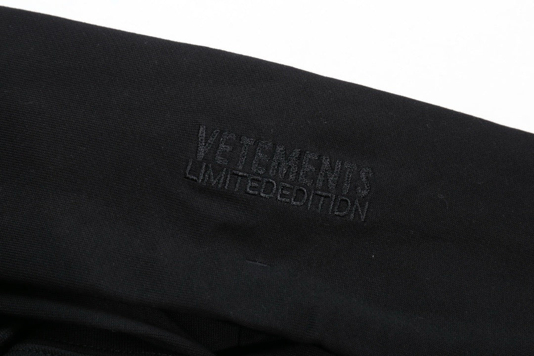 Black Cotton Logo Pullover - Men's