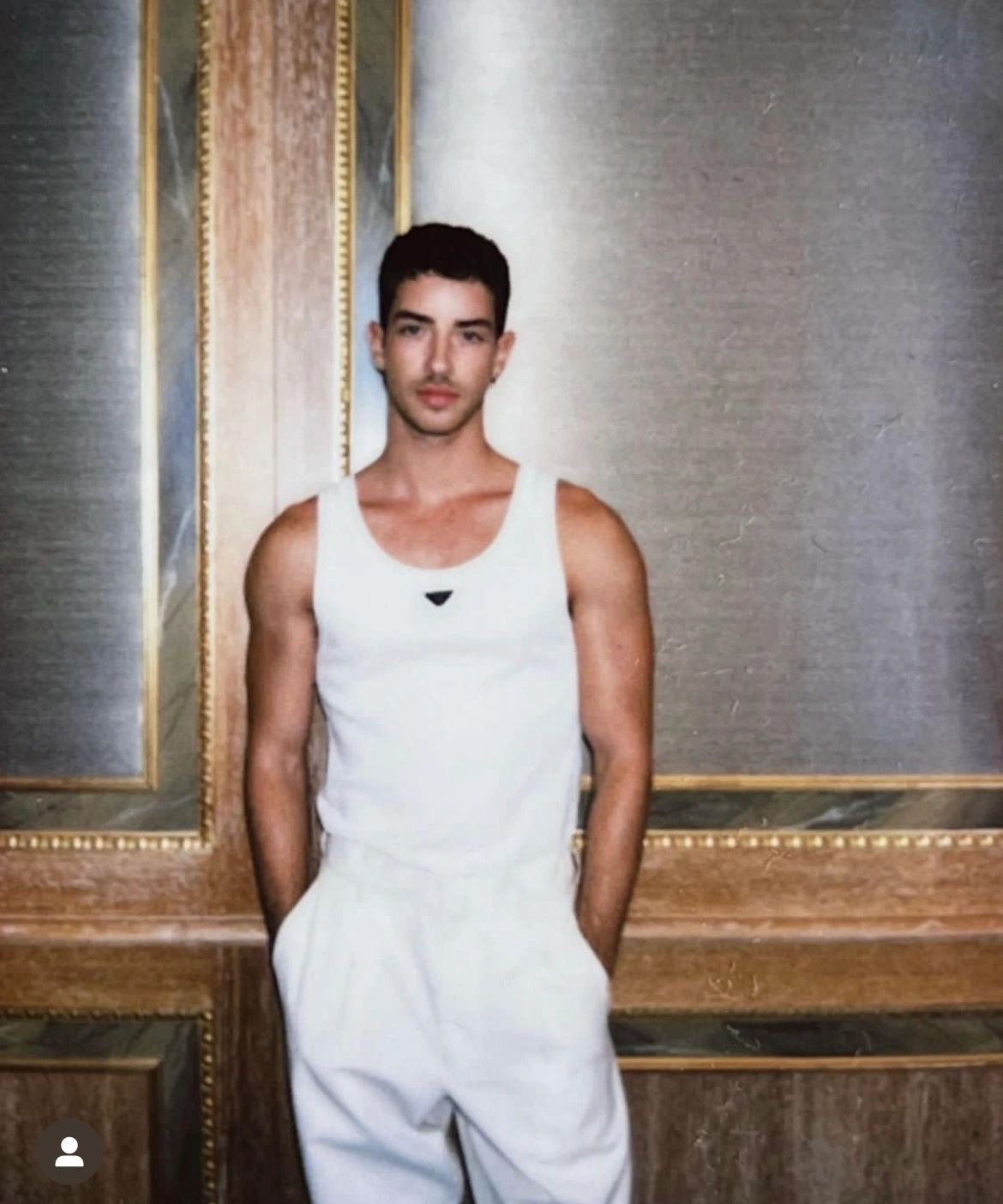 Black and White Tank Top - Men's