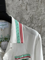 White Knit Crest Trim Short-Sleeve - Men's