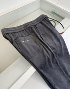 Navy Velour Drawstring Wide-Leg - Women's