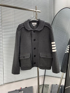 4-Bar Knit Jacket Grey - Men's