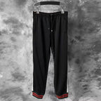 Black Jersey Web Stripe Track - Men's